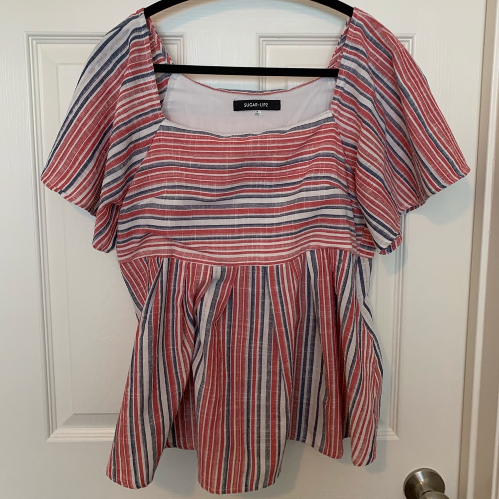 Dillards Sugar Lipz Square Neck Top